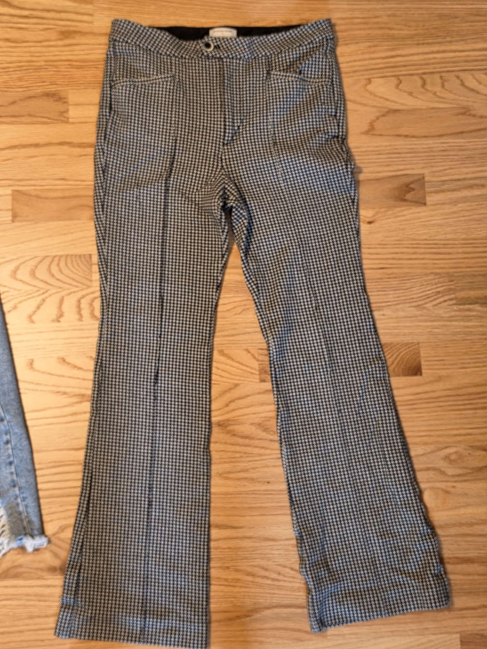 Anthropologie Black and White Houndstooth Dress Pants